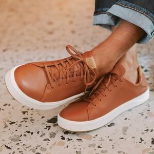 Olukai | Brown All Weather Leather Sneakers Mens Size 10